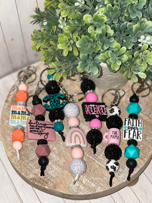 Beaded Keychains- Seen on LIVE