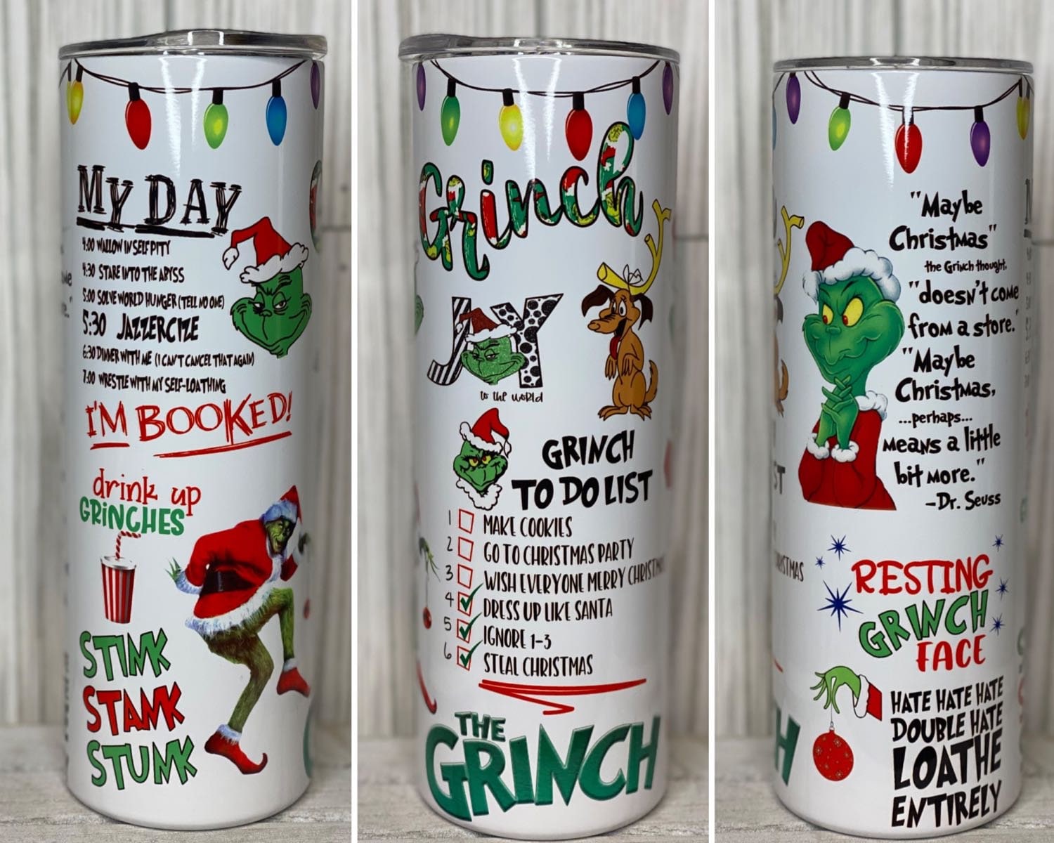 THE GRINCH Christmas Stainless Steel Water Bottle 25 oz Dr. Suess