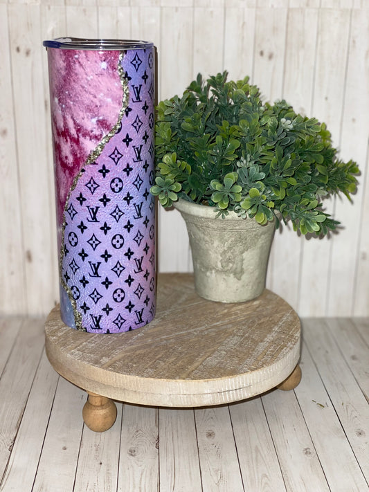 LV Inspired Pink/Purple Marble