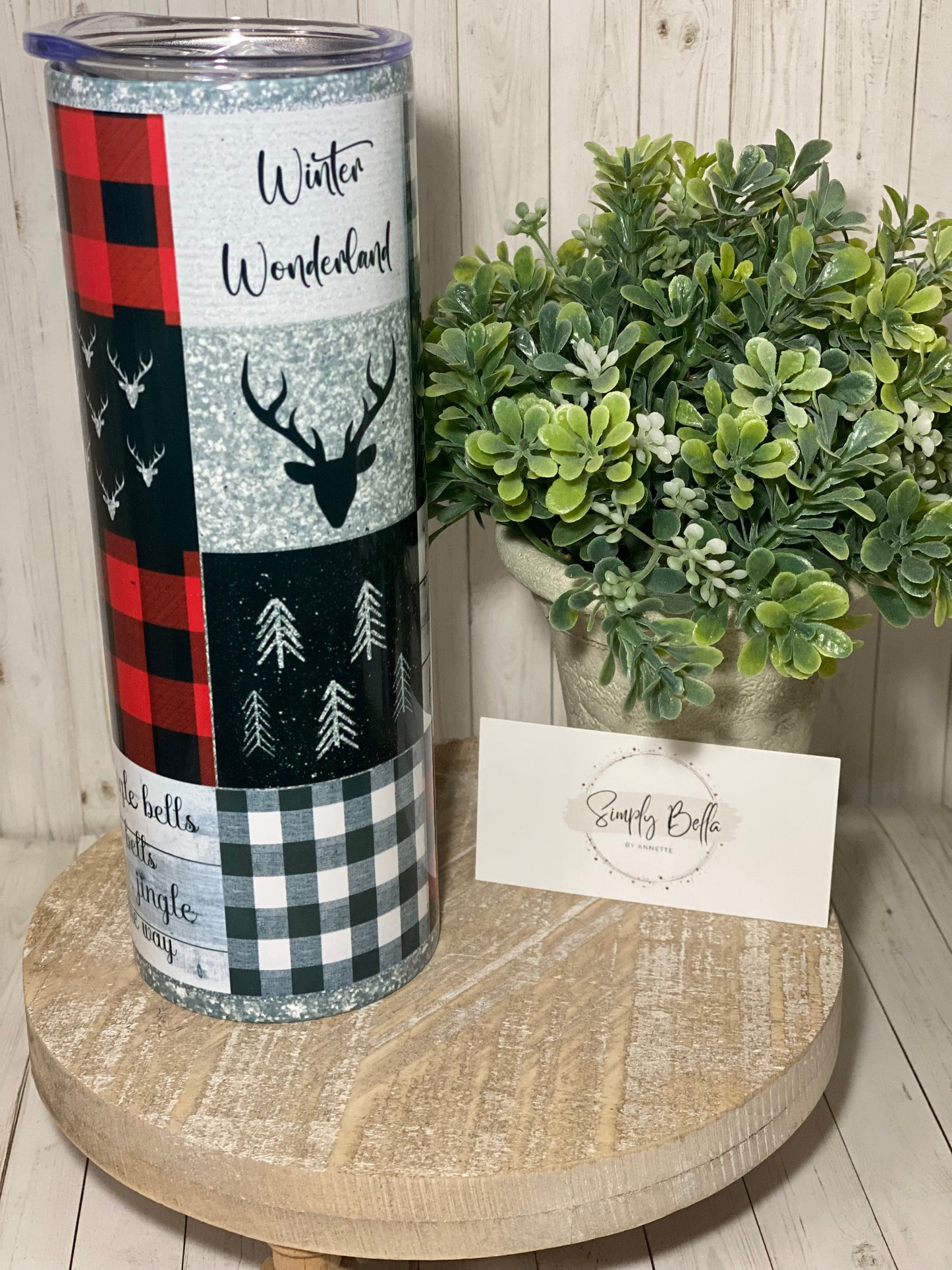 Buffalo plaid Holly Jolly