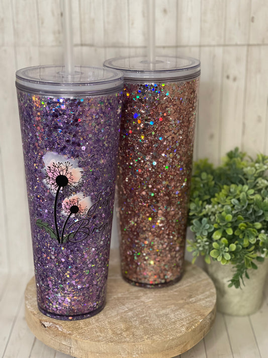 Glitter Snow Globe Tumblers (24oz)