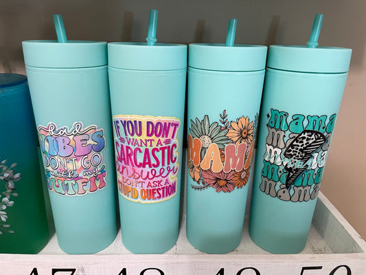 16 oz Teal Matte Tumblers(Seen on LIVE)