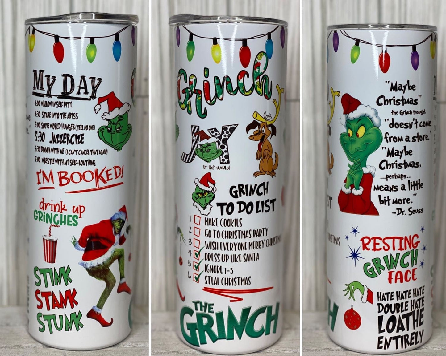 Grinch, Dining, Christmas Grinch 0 That Grinch Water Bottle Tumbler