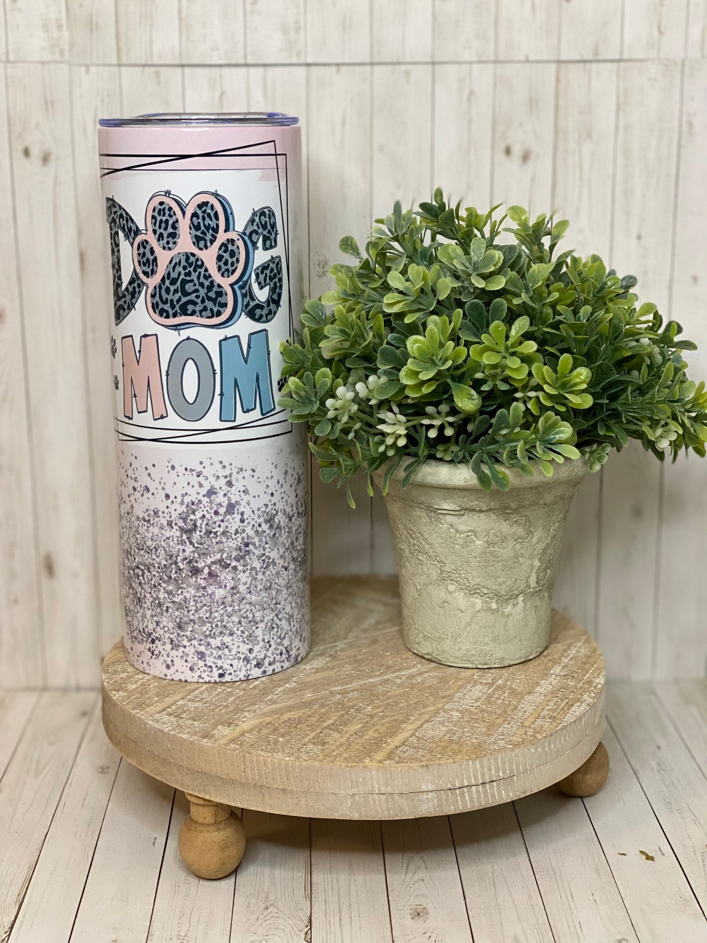 Dog Mom- Pink Glitter